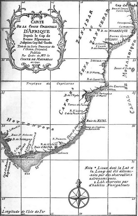 Map of the East Coast of Africa