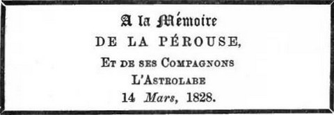 To the memory of La P&eacute;rouse
